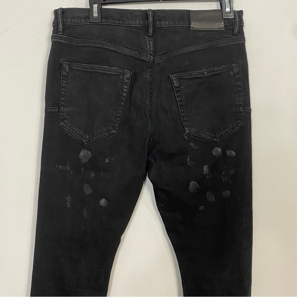 PURPLE BRAND Distressed Skinny Jeans Black 31 - Picture 5 of 11